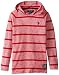 U.S. Polo Assn. Big Boys' Space Dyed Pique Hooded Pullover, Engine Red, 10/12