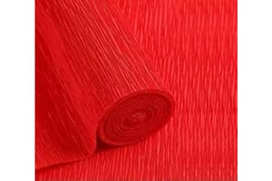 LCREATE LCREATE LCREATE Crepe Paper Roll 8.2ft Long 17 Inch Wide for Wedding Ceremony Various Large Festivals Decoration (Red)