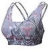 Vilania Women's Printed Sports Bras Padded Cup Wireless Criss Cross Yoga Bra For Low Impact Workout Fitness TXZ9002-Grey-XL