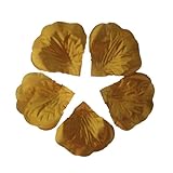 JUYO VONSAN 1000pc Artificial Rose Petals Wedding Flowers Favors for you special wedding (Gold)