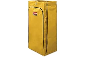 Rubbermaid Commercial High Capacity Cleaning Cart Bag, 34 Gallon, Yellow, 1966881