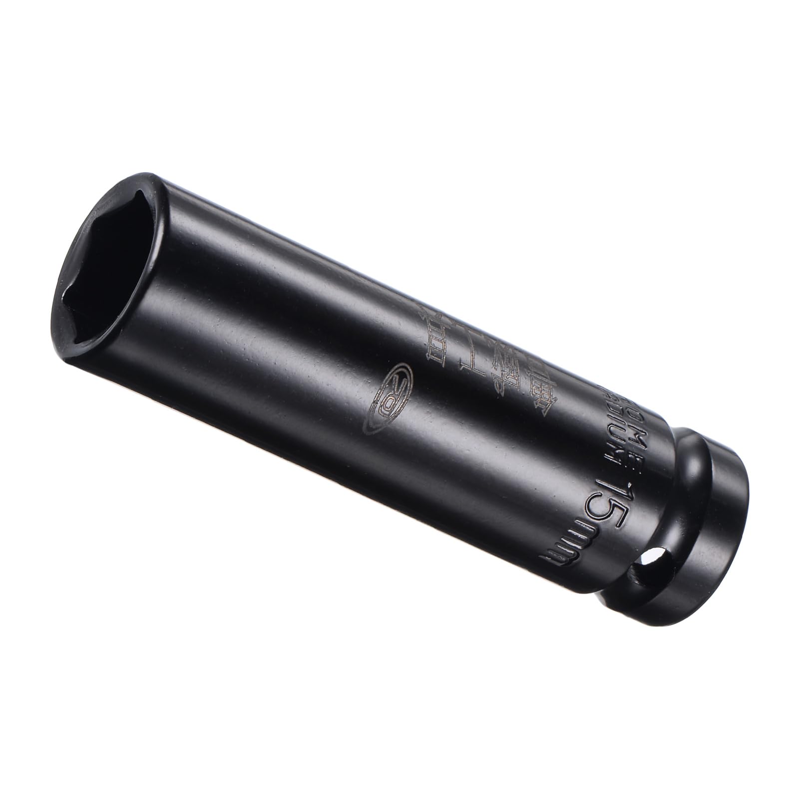 CoCud Deep Impact Socket, 1/2" Drive 15mm Socket, CR-V Steel Rounded Corner Design 6-Point Deep Impact Socket - (Applications: for Screw Installation and Removal) — image 1