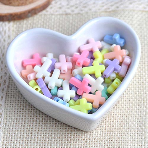 Acrylic Cross Beads, 0.63\