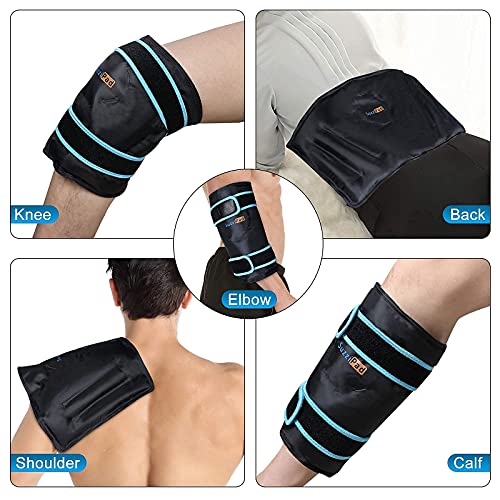 SUZZIPAD Elbow Ice Pack for Tendonitis and Tennis Elbow, Wearable Ice Elbow Wrap with Cold