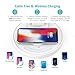TaoTronics LED Desk Lamp Fast Wireless Charger, 7.5W for iPhone X, Plus, 10W for Galaxy, S9+, S8, S7 & Note 8 and All Qi-Enabled Devices, 5 Lighting Modes, USB Port (Upgraded Version), White