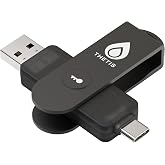 Thetis Pro FIDO2 Security Key, Two Factor Authentication NFC Security Key FIDO 2.0, Dual USB A Ports &amp; Type C for Multi layered Protection (HOTP) in Windows/MacOS/Linux, Gmail, Facebook,Dropbox,Github