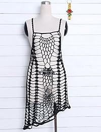 Shermie clásico Bikini para dama de Crochet vintage, con cubre shorts huevo, vestido para playa