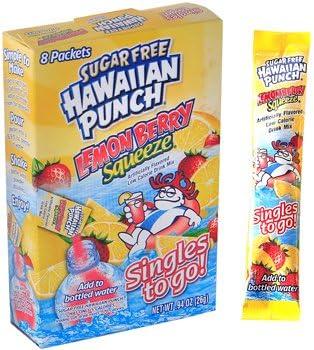 Hawaiian Punch On-the-Go, Lemon Berry Squeeze, 8-Count (Pack of 12)