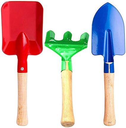 Hippor Set Of 3 Kids Garden Tool Set With Trowel Rake And Shovel Colorful Kid Gardening Tools Set Kids Toys Gift With Safety Edges For Outdoor Garden Beach Gardening Tools Amazon Canada