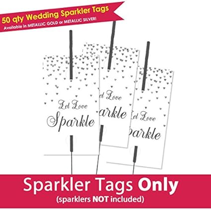 Wedding Sparkler Tags Downloadable
