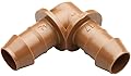 Rain Bird BE50/4PK Drip Irrigation Universal Barbed Elbow Fitting, Fits All Sizes of 5/8", 1/2", .700" Drip Tubing, 4-Pack