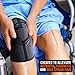 Mava Sports Knee Compression Sleeve Support for Men and Women - Perfect for Powerlifting, Weightlifting, Running, Gym Workout, Squats and Pain Relief (Black - 1 Piece, Large)