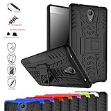 Lenovo Phab 2 Case,Mama Mouth Shockproof Heavy Duty Combo Hybrid Rugged Dual Layer Grip Cover with Kickstand for Lenovo Phab 2 Smartphone(with 4 in 1 Packaged),Black