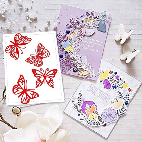 Metal Cutting Dies Stencils, MikiMiqi Criss-Cross Butterfly Metal Embossing Scrapbooking Dies Cuts Handmade Stencils Template Embossing for Card Scrapbooking Craft Paper Decor (Butterfly)