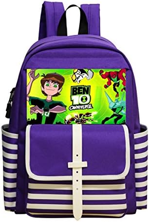Lovely Boy School Backpack Bookbag Daypack Shoulder Bag Purple