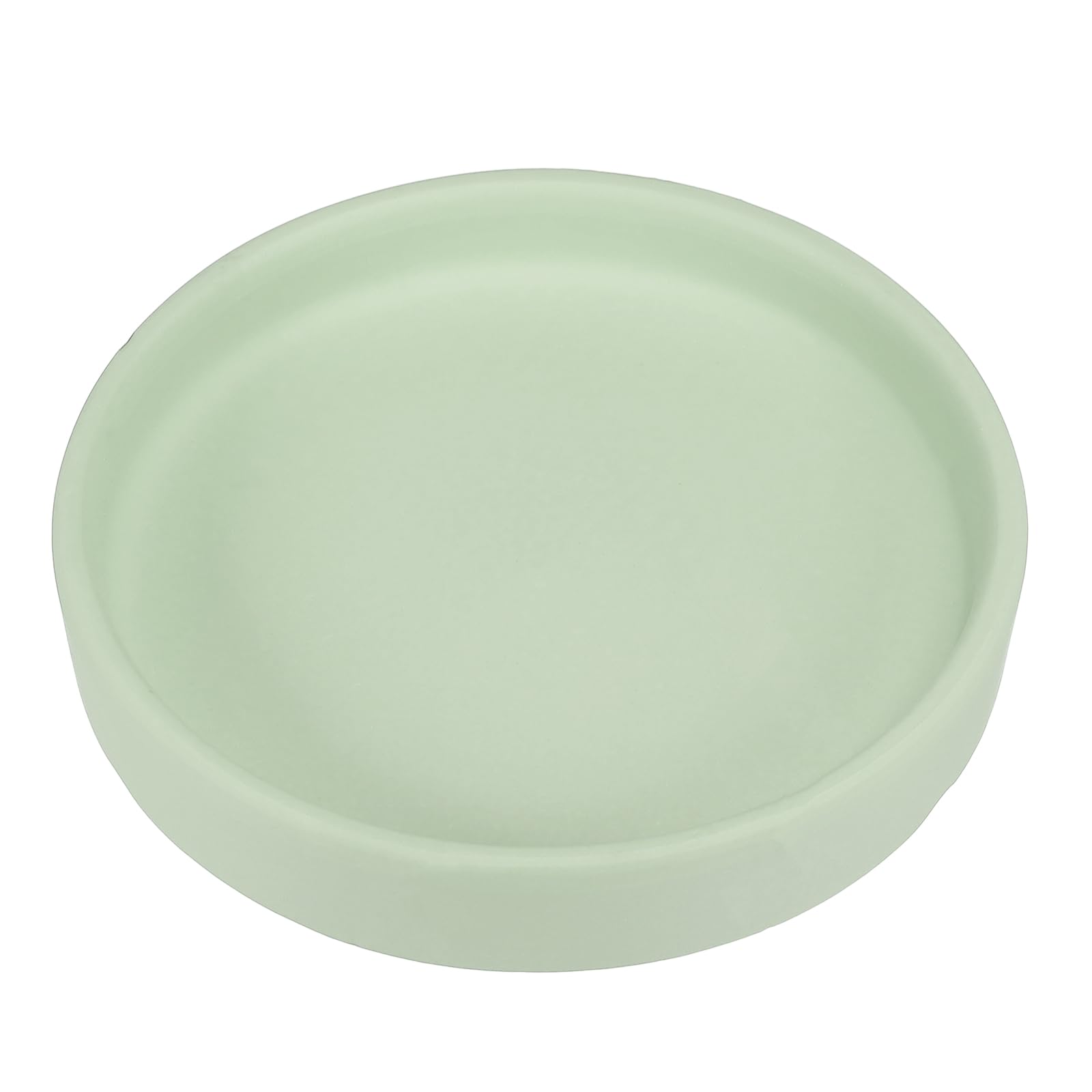 PATIKIL 4.5 Inch Round Ceramic Plant Saucer, Plant Saucer Tray Flower Planter Drip Tray for Indoors Outdoors Patio Balcony, Mint Green