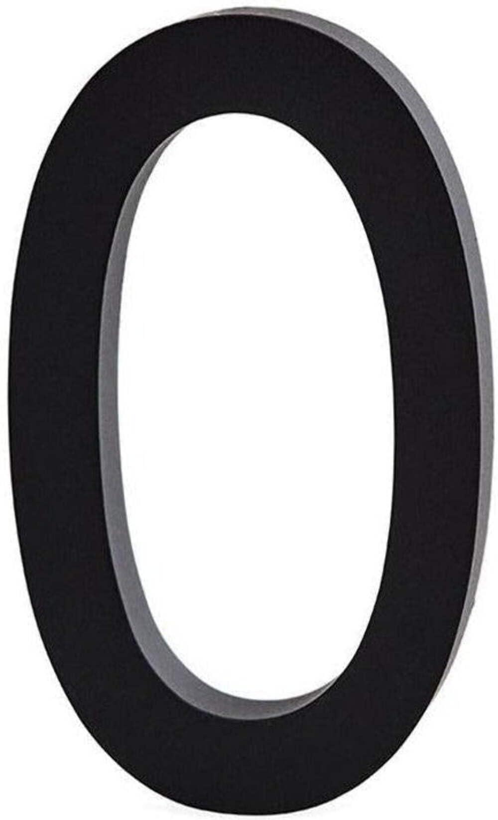 Design Letters Aluminium Floating House Number (Available in 0-9) | 10 cm | Easy to install house number plaques for wall | Door number suitable for indoor or outdoor use | Black
