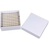 Cardboard Freezer Box - White/81 Place,Water and Ice Resistant Coating,For storing 1.5-2.0 mL cryovials(Pack of 12)