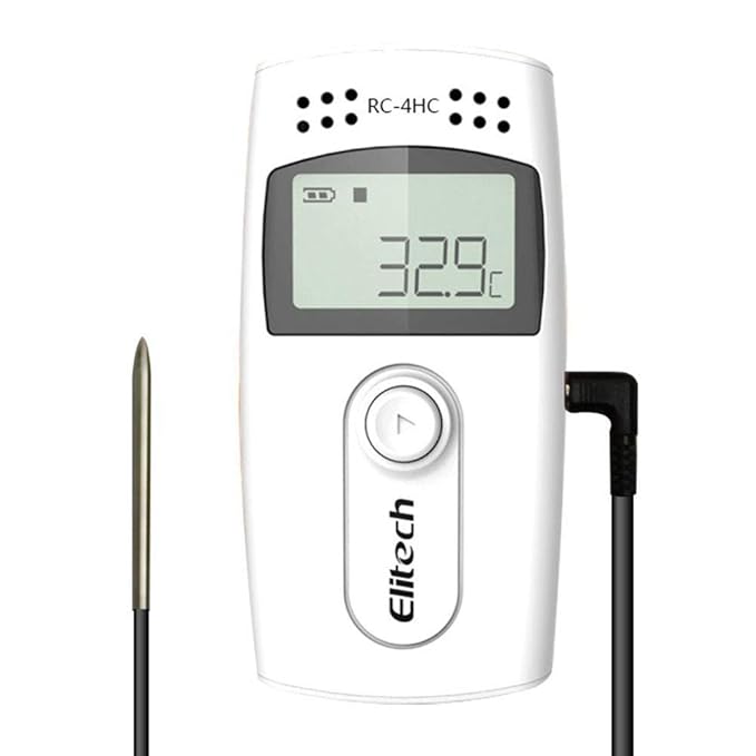 Elitech USB Thermometer Hygrometer Thermo-Hygrometer Feuchtigkeits-Meter Feuchtigkeit Monitor Innen / Außen Temperatur Messge
