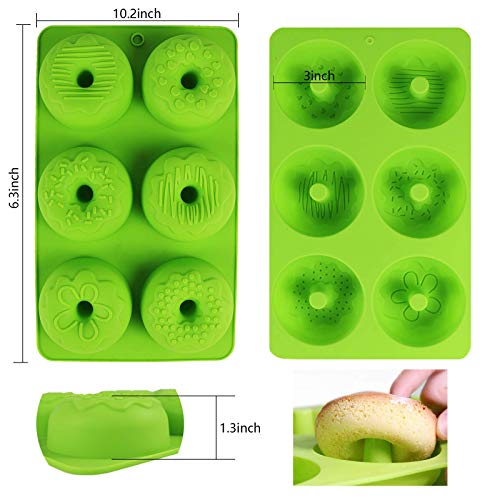 FADIKX Donuts Silicone Mold,Heart Cake Molds Round Shape Cake Molds Hot Chocolate Bomb Mold 3 Pcs Silicone Molds for DIY Cake Mousse Dessert Shaped Mould Candy Fondant Cupcake Cheesecake