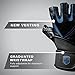 Harbinger 1250 Training Grip WristWrap Glove,Black/Grey