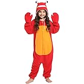 Unpifolov Kids Crab Cosplay Costumes Unisex Animal Children Teenager Jumpsuit