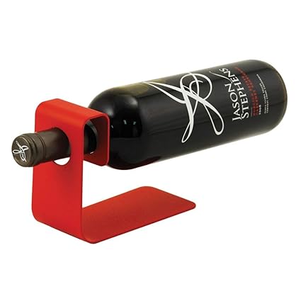 INDIAN DECOR 4111 Wine Bottle Holder, Wine Rack, Wine Bottle Storage, Wine Display Stand - Red