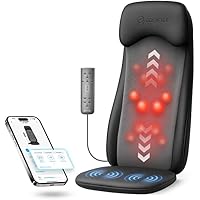 COMFIER Shiatsu Back Massager with Heat & Vibration,2D/3D Kneading Chair Massager with APP Control,Massage Chair Pad with Vib
