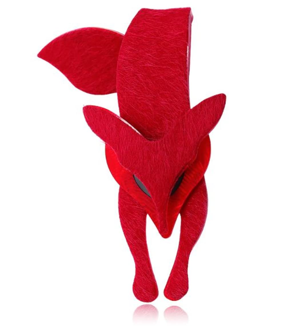 Fashion Fox Pin Brooch For Women Big Cute Acrylic Animals Brooch Lapel Pin Vintage Scarf Clip Female Jewelry