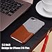 Lopie [Sea Island Cotton Series] iPhone 7 Plus/iPhone 8 Plus Case with Card Holder, Fabric Slim Back Cover with Leather Card Slot Design, Light Brown