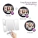 EASEHOLD Makeup Vanity Mirror, Ultra-Thin Portable Trifold Mirror with 38 LED Lights, 2x/5x/10x Magnifying, 180°Free Rotation, Touch Screen Switch, Dual Power Supply, for Table Desktop, New Version 3