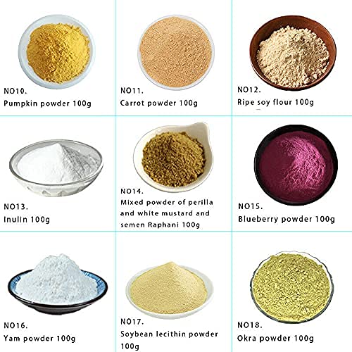 100 g 32 tipi di tè cinese matcha tè verde in polvere profumato maschera in polvere di tè in polvere (11 carote in… - immagine 4