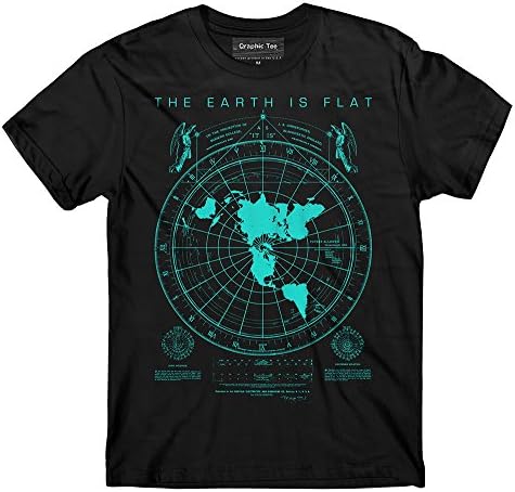 Flat Earth Map t-Shirt, Earth is Flat, Firmament, NASA Lies, New World Order