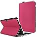 Infiland Transformer Mini T102HA Case, Slim Shell Stand Cover Case for 10.1 Inch Transformer Mini T102HA-D4-GR 2 in 1 Laptop (with Auto Wake/Sleep Function)- Magenta