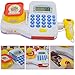 deAO Cash Register Electronic Calculator and Shopping Cart Playset Supermarket Accessories Play Food and Play Money Included