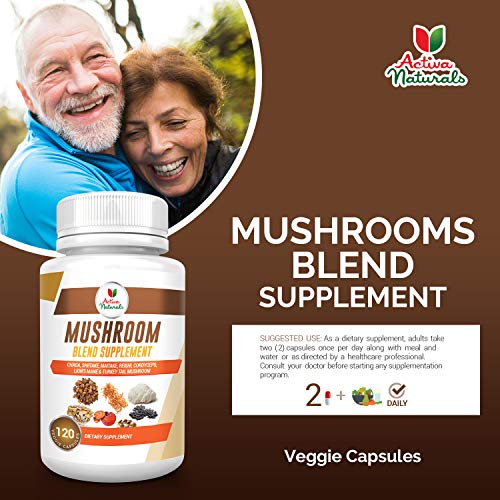 Mushroom Supplement with Turkey Tail, Reishi, Lion Mane, Maitake