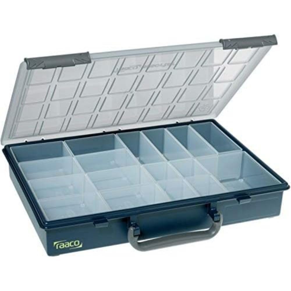 Raaco 136228raaco Compartment box Assorter PSC 55 4x8-17, Polypropylene,337x258x57 mm,Blue/Transparent — image 1