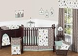 Sweet Jojo Designs 11-Piece Outdoor Adventure Nature Fox Bear Animals Boys Baby Bedding Crib Set Without Bumper