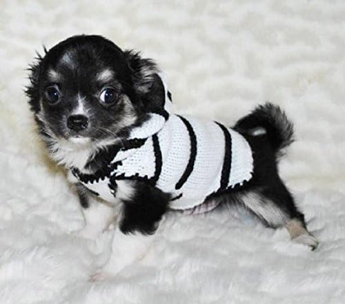 ADogFashionADogFashion Zebra Dog Sweater Costume Teacup Dog Clothes Small Yorkie Chihuahua Puppy Hoodie Apparel Sizes XXXS