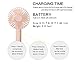 FREEWISE Personal Fan Battery Operated Small 4 Inch hand held Portable USB Rechargeable 3 to 10 Hours Play Time 3 speed (Pink)