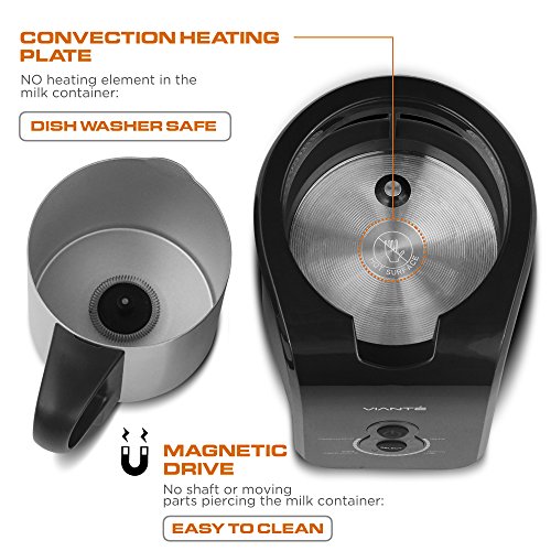 Viante CAF-20 Automatic Milk Frother. 4 Pre-set Programs. Cappuccinos, Lattes, Iced  Cappuccinos and Warm Milk. Detachable Non-Stick, Dish Washer Safe Milk Jug. Magnetic Drive. Convection Technology - Thumbnail 6