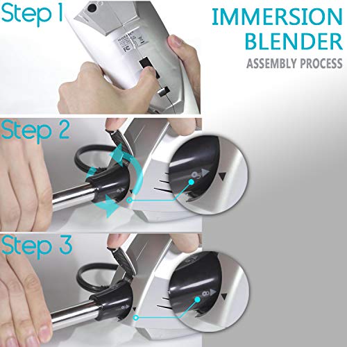 Hand Mixer Electric MOSAIC Kitchen Mixer 5 Stainless Steel Attachments with Turbo Function Included and Storage Base