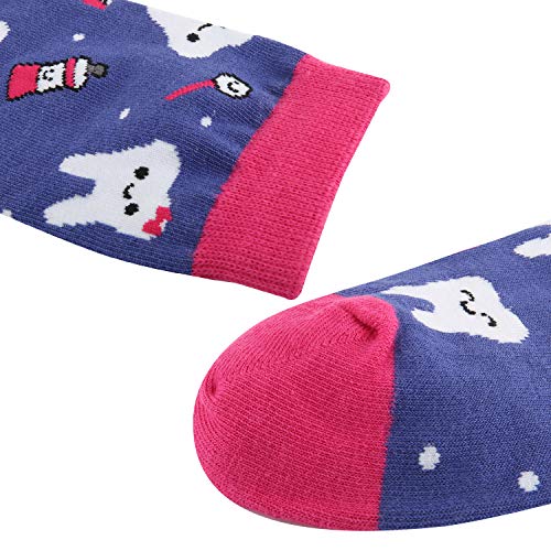 image for HAPPYPOP Women's Novelty Funny Teeth Dental Cotton Socks, Crazy Happy 