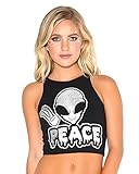 iHeartRaves Out of This World Alien Glitter Rave Crop Top