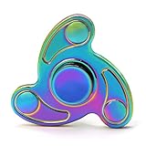 Cppslee Hands Fidget Spinner Safe Cool Toy Stress Reducer- Perfect For ADD, ADHD, Anxiety, and Autism Adult Children (Rainbow #4)