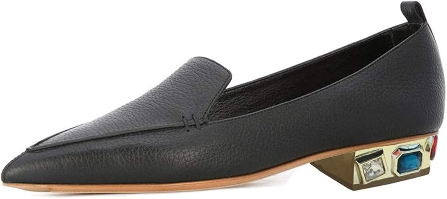 chunky heel penny loafers