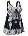 NONWE Women's Plus-Size Swimsuit Retro Print Two Piece Pin up Beachwear Swimwear,Black,US 24-26W