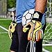 Renegade GK Fury Volt Goalie Gloves with Pro-Tek Finger Spines | 4mm Giga Grip & 4mm Duratek | Neon Yellow, Orange, Black Soccer Goalkeeper Gloves (Size 7, Youth, Flat Gecko Cut, Level 4)