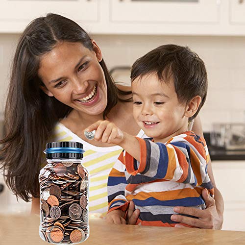 Digital Coin Counter Savings Jar, 2.5L Piggy Bank Digital Coin Bank