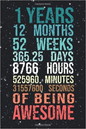1 Years 12 Months Years Of Being Awesome Funny 1 Year Old Gifts Happy 1th Birthday Gift Ideas Journal Notebook Diary Greeting Card Alternative For Boys Girls J Publishing Michael Amazon Com Books